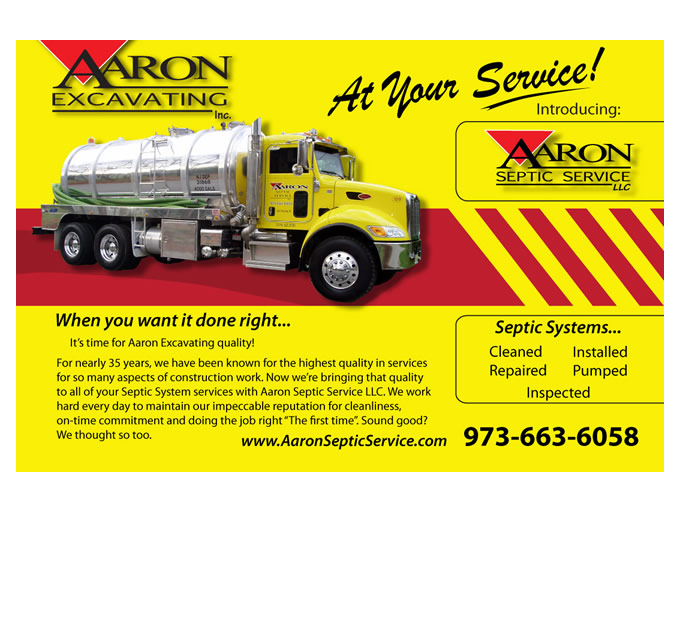 Postcard layout to match Aaron's online branding schemes